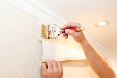 Pose de papier peint à Assieu — revêtements muraux et toiles de verre